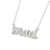Thumbnail Image 2 of 0.04 CT. T.W. Diamond "maa" Script Necklace in 10K White Gold