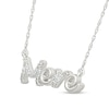 Thumbnail Image 2 of 0.04 CT. T.W. Diamond French "Mere" Necklace in 10K White Gold