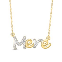 0.04 CT. T.W. Diamond French "Mere" Necklace in 10K Gold