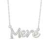 Thumbnail Image 1 of 0.04 CT. T.W. Diamond French "Mere" Necklace in Sterling Silver