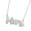 Thumbnail Image 2 of 0.04 CT. T.W. Diamond French "Mere" Necklace in Sterling Silver