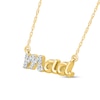 Thumbnail Image 2 of 0.04 CT. T.W. Diamond "maa" Script Necklace in 10K Gold