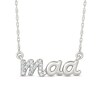 Thumbnail Image 1 of 0.04 CT. T.W. Diamond "maa" Script Necklace in Sterling Silver