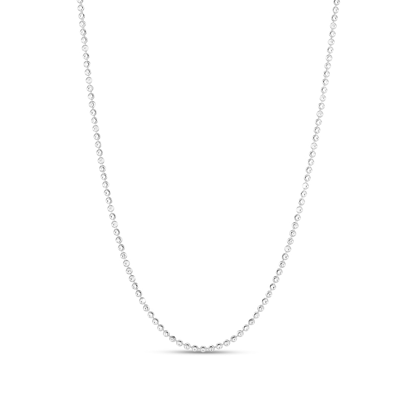 Main Image 1 of 2.5mm Diamond-Cut Brilliance Bead Chain Necklace in Solid Sterling Silver - 18"