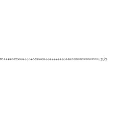 2.5mm Diamond-Cut Brilliance Bead Chain Necklace in Solid Sterling Silver - 18"