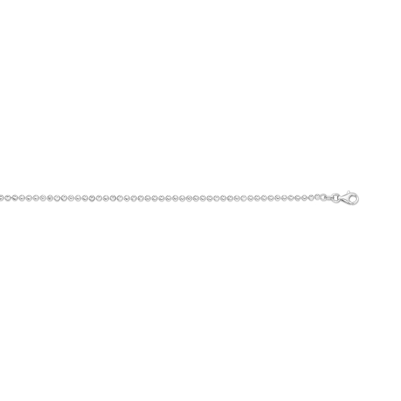 Main Image 3 of 2.5mm Diamond-Cut Brilliance Bead Chain Necklace in Solid Sterling Silver - 18"