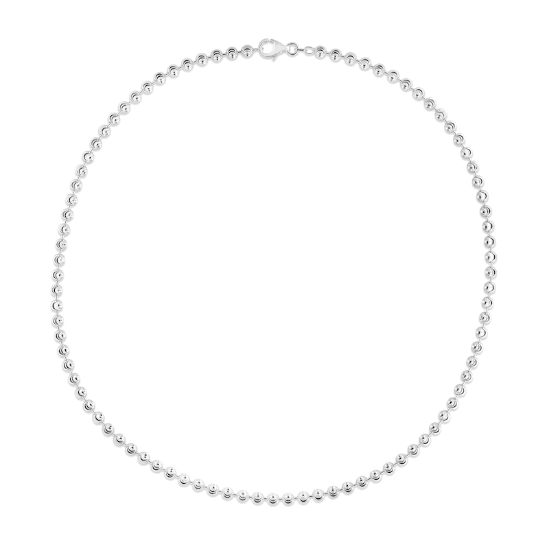 Main Image 1 of 4.0mm Diamond-Cut Brilliance Bead Chain Bracelet in Solid Sterling Silver