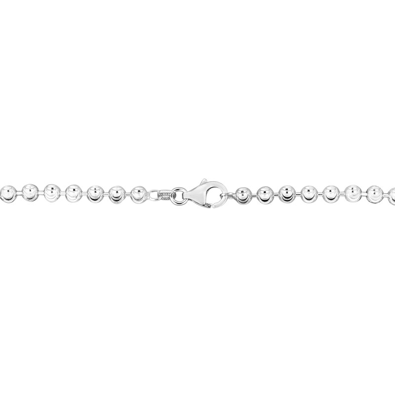 Main Image 2 of 4.0mm Diamond-Cut Brilliance Bead Chain Bracelet in Solid Sterling Silver