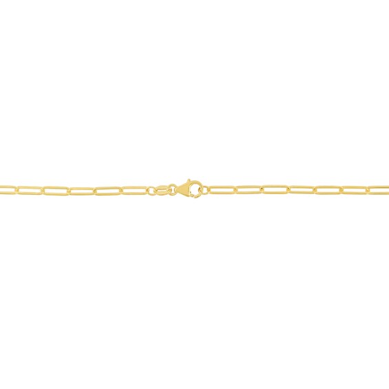 2.5mm Paper Clip Chain Bracelet in Hollow 10K Gold