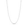 2.5mm Diamond-Cut Oval and Round Brilliance Bead Chain Necklace in Solid Sterling Silver - 18"