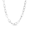 8.7mm Oval Link Chain Necklace in Hollow Sterling Silver - 20"