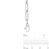 2.0mm Paper Clip Chain Bracelet in Hollow 14K White Gold - 7.5"