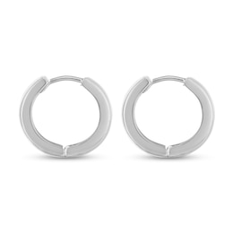 14.5mm Huggie Hoop Earrings in 14K White Gold