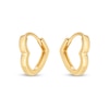 Thumbnail Image 2 of Heart-Shaped Huggie Hoop Earrings in 14K Gold