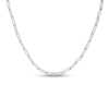 Thumbnail Image 1 of 4.2mm Paper Clip Chain Necklace in Hollow 14K White Gold - 18"