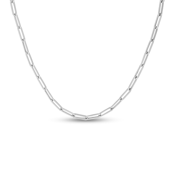 4.2mm Paper Clip Chain Necklace in Hollow 14K Gold