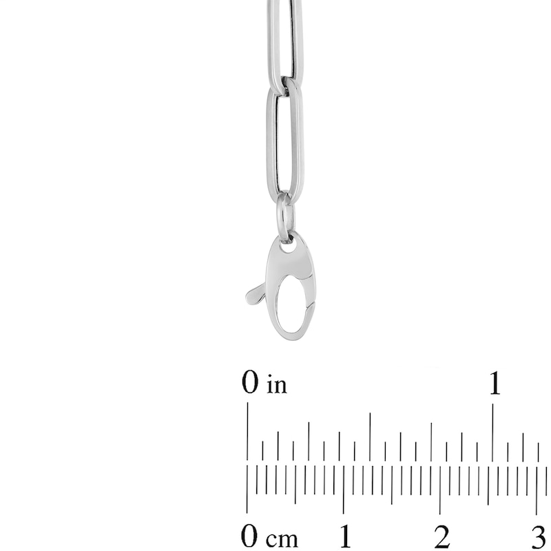 Main Image 3 of 4.2mm Paper Clip Chain Necklace in Hollow 14K White Gold - 18"