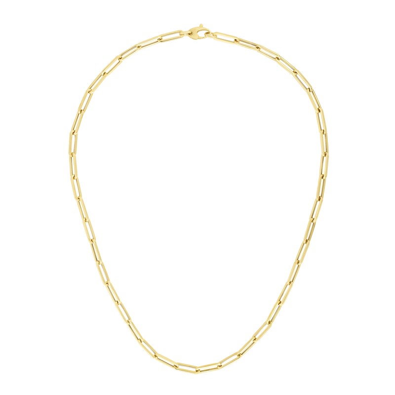Main Image 2 of 4.2mm Paper Clip Chain Necklace in Hollow 14K Gold - 18"