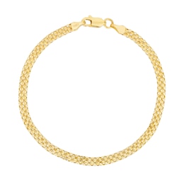 3.5mm Bismark Chain Bracelet in Hollow 14K Gold - 7.25"