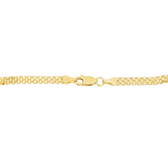 3.5mm Bismark Chain Bracelet in Hollow 14K Gold - 7.25"