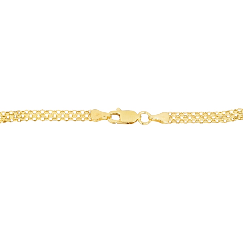 Main Image 3 of 3.5mm Bismark Chain Bracelet in Hollow 14K Gold - 7.25"