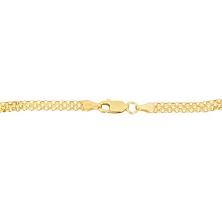 3.5mm Bismark Chain Necklace in Hollow 14K Gold