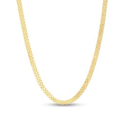 3.5mm Bismark Chain Necklace in Hollow 14K Gold - 18"