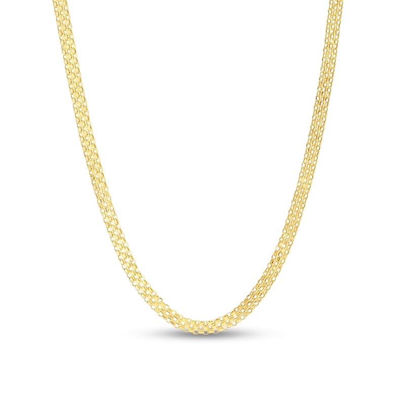 Main Image 1 of 3.5mm Bismark Chain Necklace in Hollow 14K Gold - 18"
