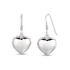 Thumbnail Image 1 of Polished Puff Heart Drop Earrings in Sterling Silver