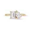 Thumbnail Image 4 of 1.75 CT. T.W. Emerald-Cut and Pear-Shaped Certified Lab-Grown Diamond Toi et Moi Engagement Ring in 14K Gold (F/VS2)