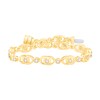 0.95 CT. T.W. Diamond Interlocking Oval Link Bracelet in 10K Gold