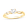Thumbnail Image 1 of 0.45 CT. T.W. Diamond Twist Shank Engagement Ring in 14K Gold