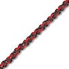Thumbnail Image 2 of 5.0mm Byzantine Link Chain Bracelet in Solid Stainless Steel with Black and Red Ion Plate - 8.75”