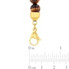 Thumbnail Image 3 of Tiger’s Eye Bead and Paper Clip Chain Half-and-Half Bracelet in Stainless Steel with Yellow Ion Plate - 8.75”
