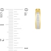 Thumbnail Image 3 of 0.145 CT. T.W. Diamond Huggie Hoop Earrings in Stainless Steel with Yellow Ion Plate