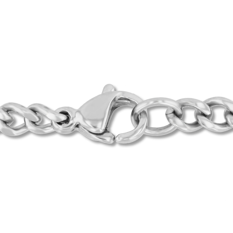 Main Image 3 of Diamond Accent Cross in Stainless Steel and Yellow Ion Plate - 24”