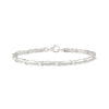 0.04 CT. T.W. Diamond X-Link Bracelet in Sterling Silver