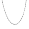 Thumbnail Image 1 of 3.85mm Glitter Rope Chain Necklace in Semi-Solid 10K White Gold - 24"