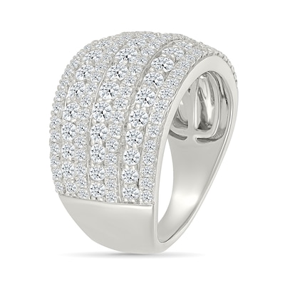 1.95 CT. T.W. Diamond Domed Multi-Row Ring in 10K Gold