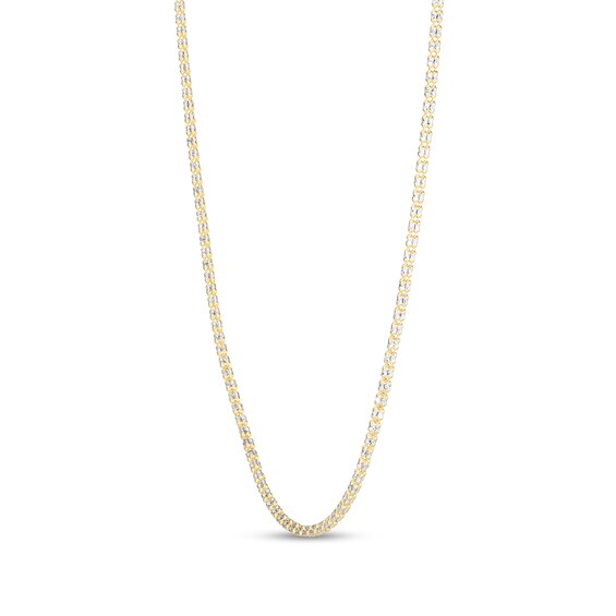 2.74mm Diamond-Cut Ice Chain Necklace in Solid 14K Two-Tone Gold - 18”
