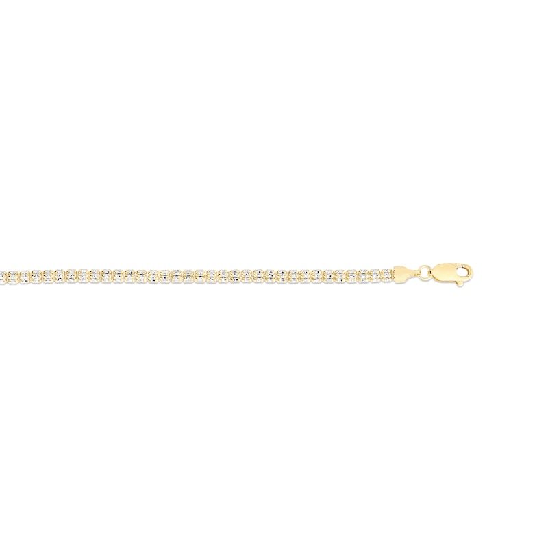 Main Image 3 of 3.14mm Diamond-Cut Ice Chain Necklace in Solid 14K Two-Tone Gold - 20”