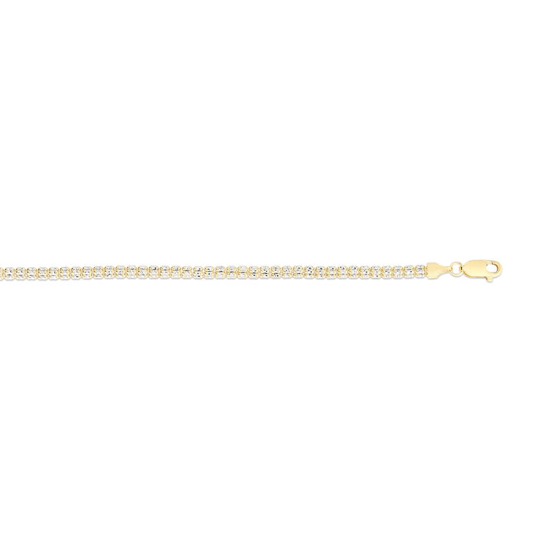 Main Image 3 of 3.14mm Diamond-Cut Ice Chain Necklace in Solid 14K Two-Tone Gold - 22”