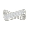 Thumbnail Image 2 of 0.45 CT. T.W. Diamond Multi-Row Crossover Ring in 10K White Gold