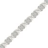 Thumbnail Image 1 of 0.23 CT. T.W. Diamond “XO” Bracelet in Sterling Silver - 7.25”