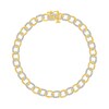 Thumbnail Image 2 of 0.45 CT. T.W. Diamond Oval Link Alternating Bracelet in 10K Two-Tone Gold - 7.25”