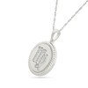 Thumbnail Image 2 of 0.085 CT. T.W. Diamond Virgo Zodiac Sign Rope-Textured Frame Disc Pendant in Sterling Silver
