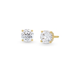 2.00 CT. T.W. Certified Lab-Grown Diamond Solitaire Stud Earrings in 14K Gold (F/SI2)