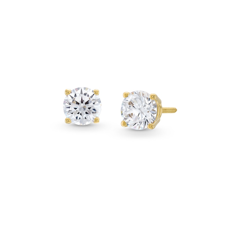 Main Image 1 of 2.00 CT. T.W. Certified Lab-Grown Diamond Solitaire Stud Earrings in 14K Gold (F/SI2)