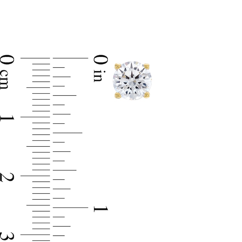 Main Image 3 of 2.00 CT. T.W. Certified Lab-Grown Diamond Solitaire Stud Earrings in 14K Gold (F/SI2)