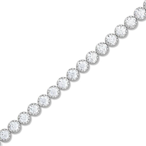 5.00 CT. T.W. Certified Lab-Created Diamond Tennis Bracelet in 10K White Gold (F/SI2) - 7.25"